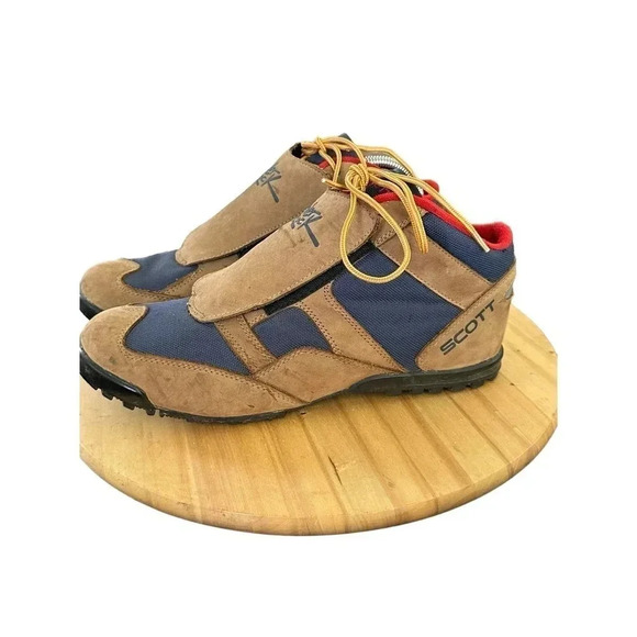 Scott mens Navy Brown Over Rock SPD MTB Cycling Shoes Size US 11 - Picture 1 of 9